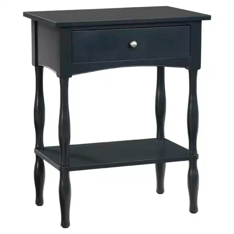 Shaker Cottage End Table with Drawer and Shelf, Brown, 24