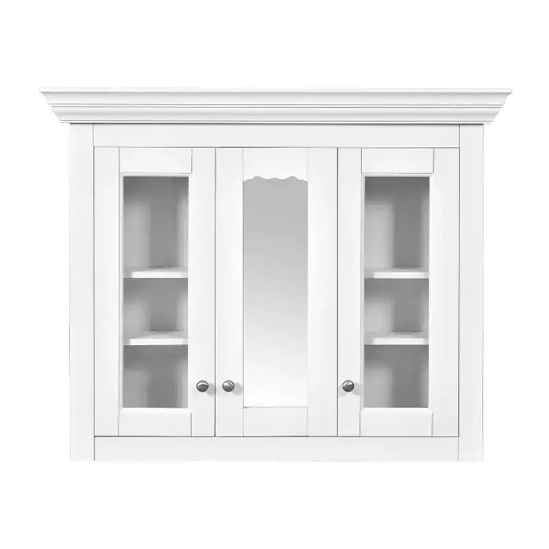 CASAINC 35 Wall Mounted Medicine Cabinet with Mirror and 5 Adjustable Storage Shelves