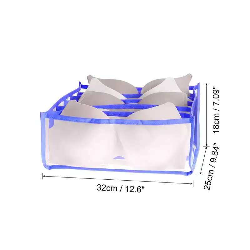 6-Grid Clothes Organizer Storage Box for Underwear, Socks and Folded Garments