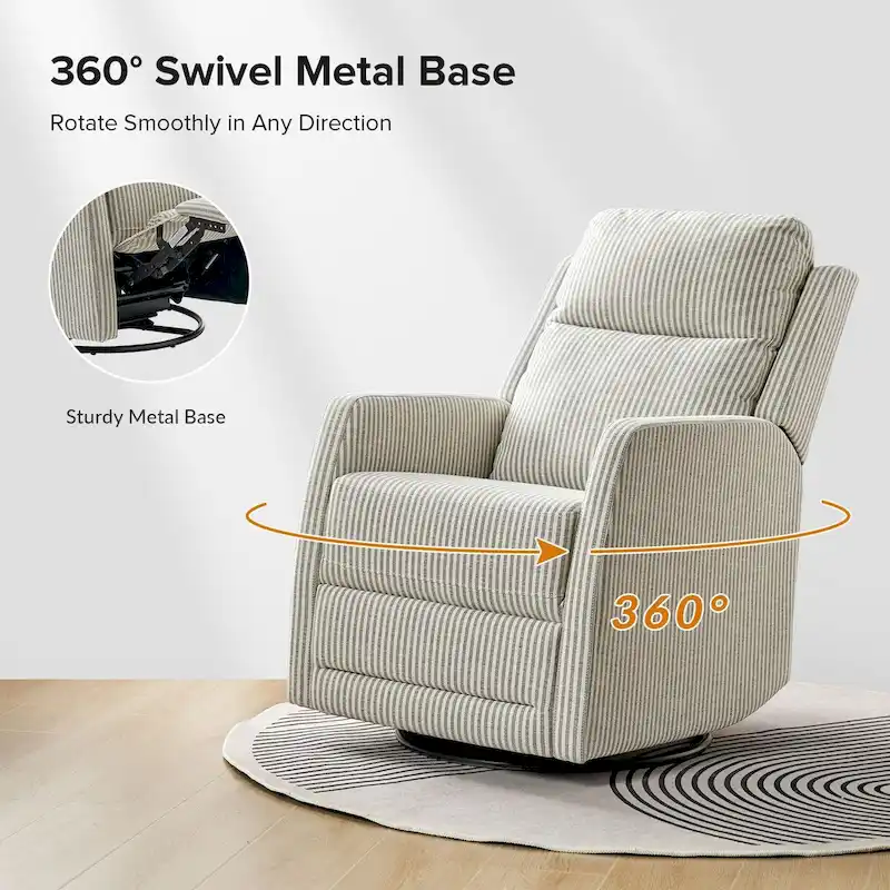 Diana Modern Polyester 360-degree Swivel Rocker Recliner Set of 2 by HULALA HOME