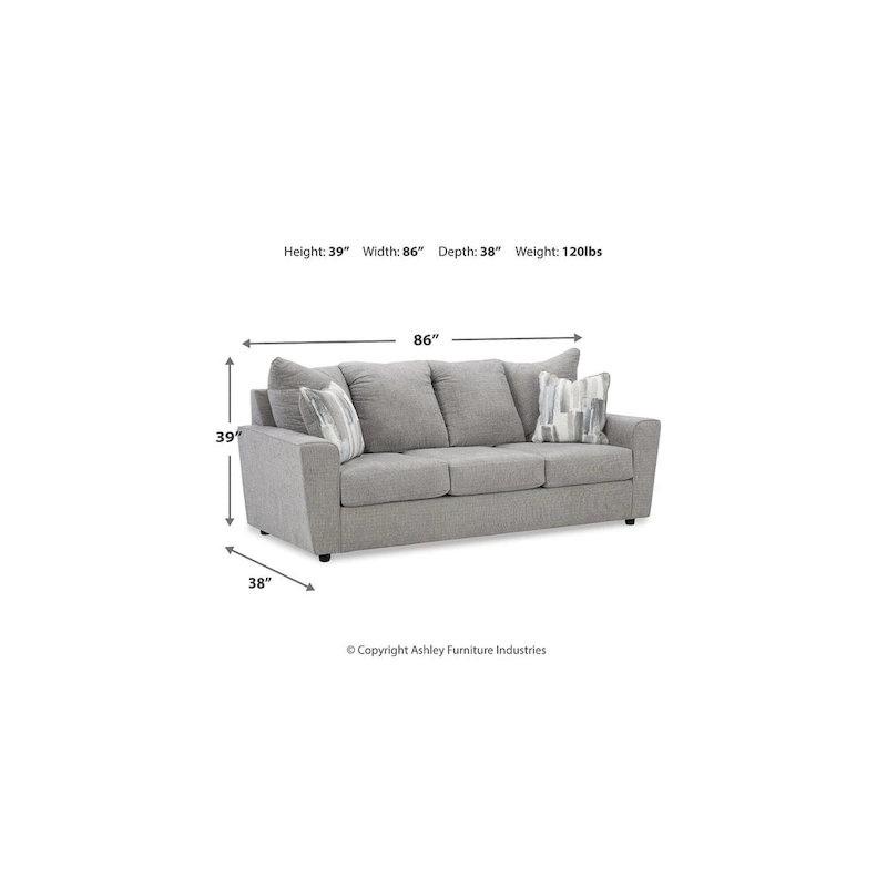 Signature Design by Ashley Stairatt Gray 2-Piece Upholstery Package - 86 W x 38 D x 39 H