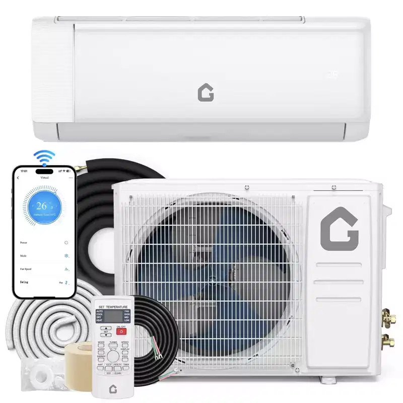 24000 BTU Wifi Mini Split AC, 19 SEER2 208-230V Inverter Ductless Wall AC w/WiFi & Alexa Compatible