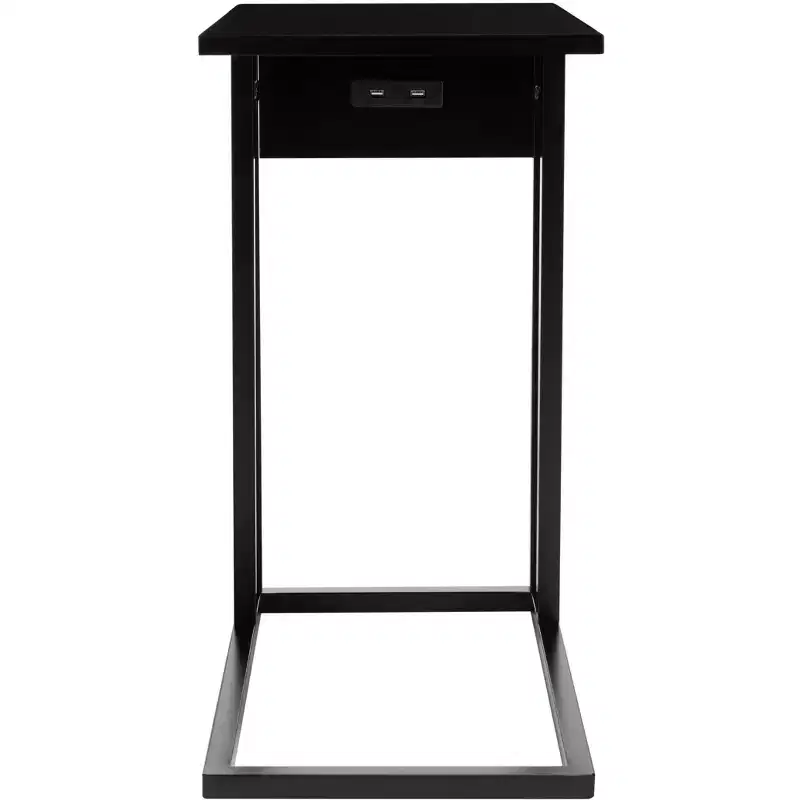 Portland USB Side Table - Black