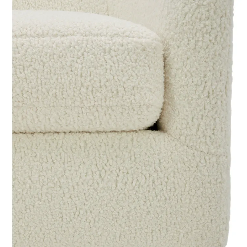 Aurelle Home Modern Upholsted Swivel Barrel Chair