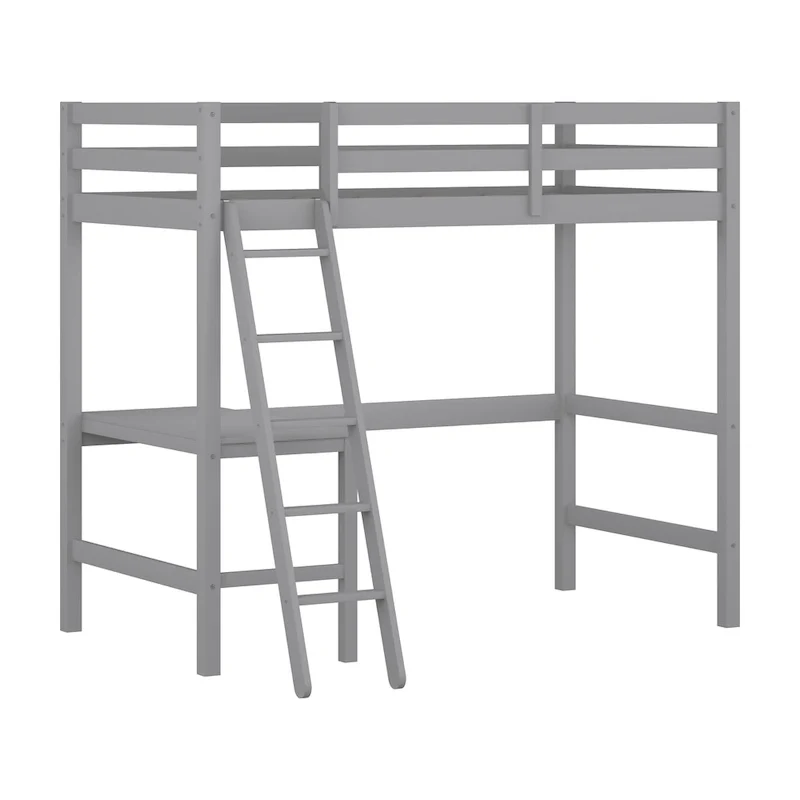 Hillsdale Caspian Wood Twin Loft Bed with Desk