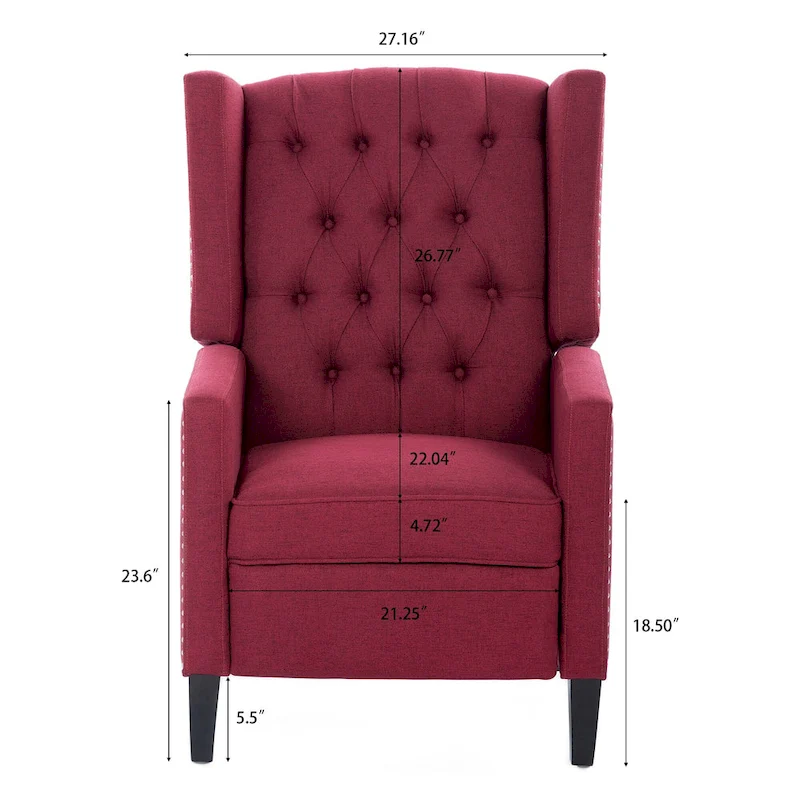 27 Wide Manual Wing Chair Recliner