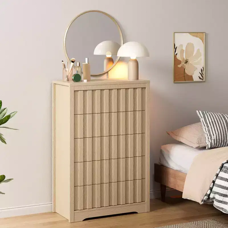 Dresser with many Drawers,Modern Dressers for Bedroom with Wood Top