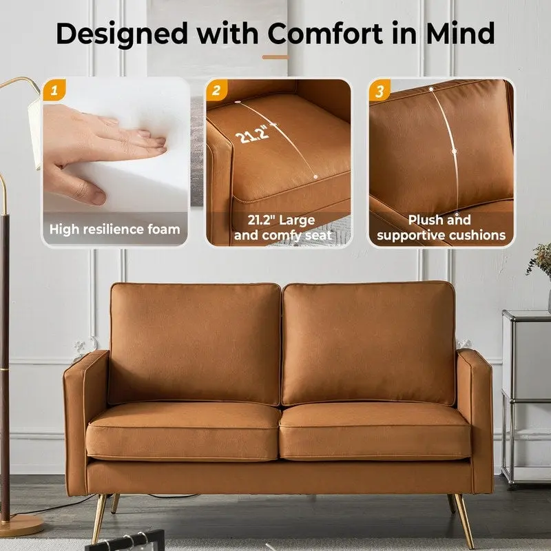 VINGLI 56 Modern Loveseat