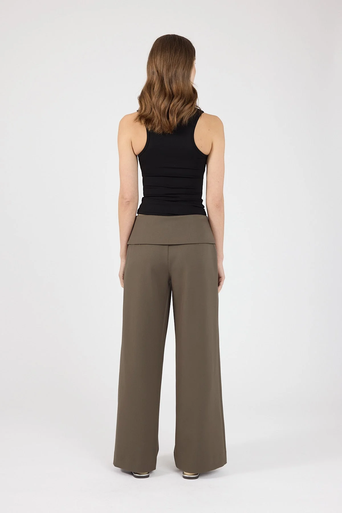 Fold Over Pant Taupe