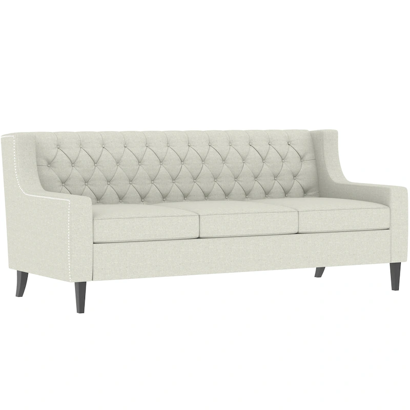 78.75 Polyester 3-Seater Sofa with Tufted Back and Cushions