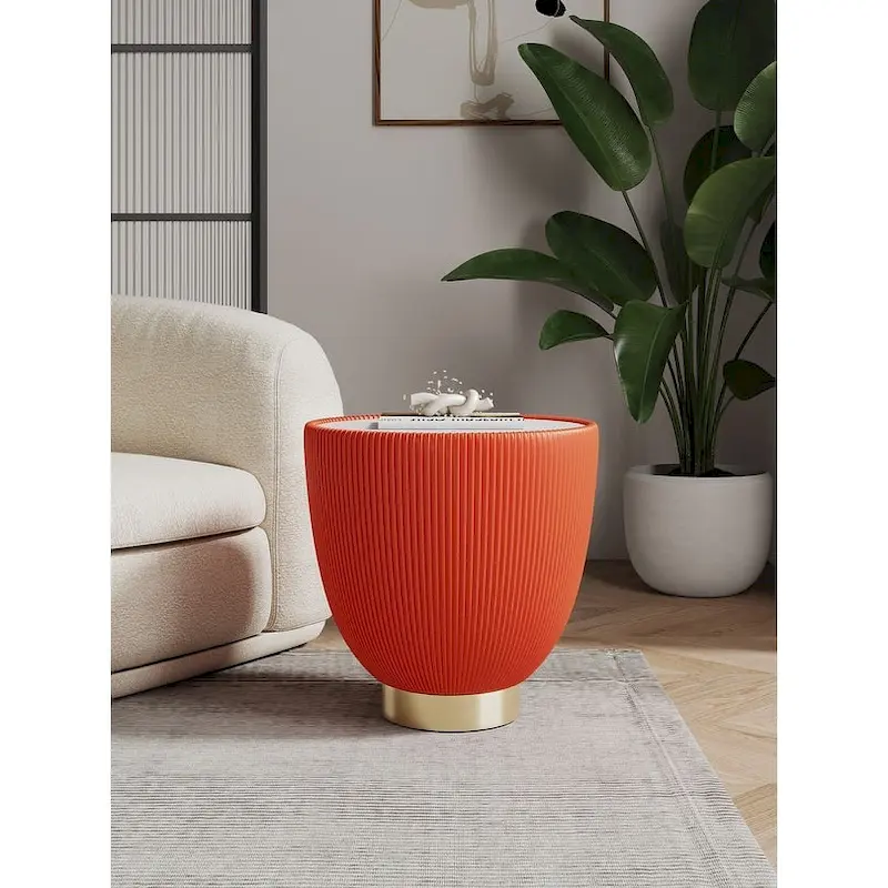 Manhattan Comfort Modern Anderson 2.0 Upholstered End Table