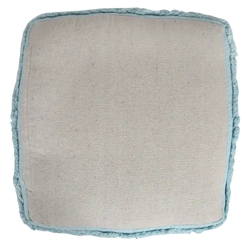 Sevita Solid Textured Stripe Pouf Ottoman