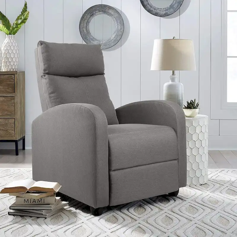 Fabric Recliner Chair Massage Recliner Sofa Chair Adjustable Reclining Chairs Home Theater Single Modern