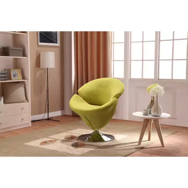 Tulip Velvet Swivel Accent Chair - Manhattan Comfort
