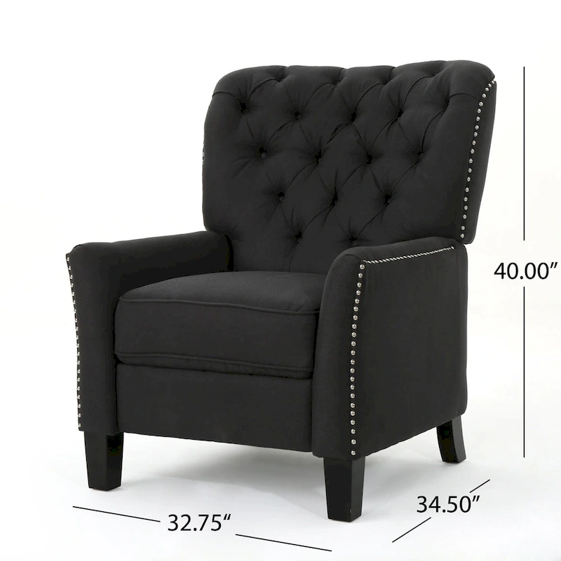 Cerelia Tufted Fabric Recliner by Christopher Knight Home