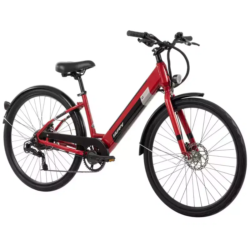 Huffy Lyndon Step-Through Electric Bike - 27.5" Wheels - 20 MPH - 36V - Red
