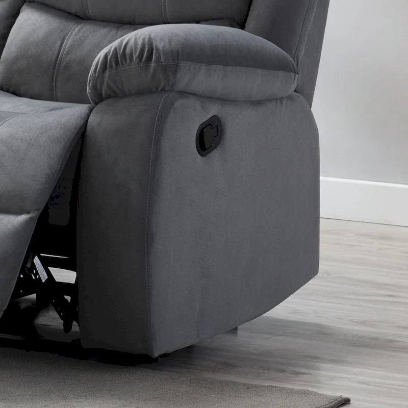 Jim Grey Upholstered Reclining Living Room Sofa