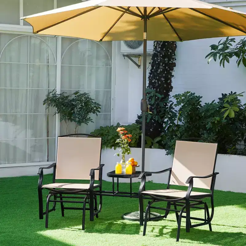 Yaheetech Outdoor Patio Glider Patio Loveseat