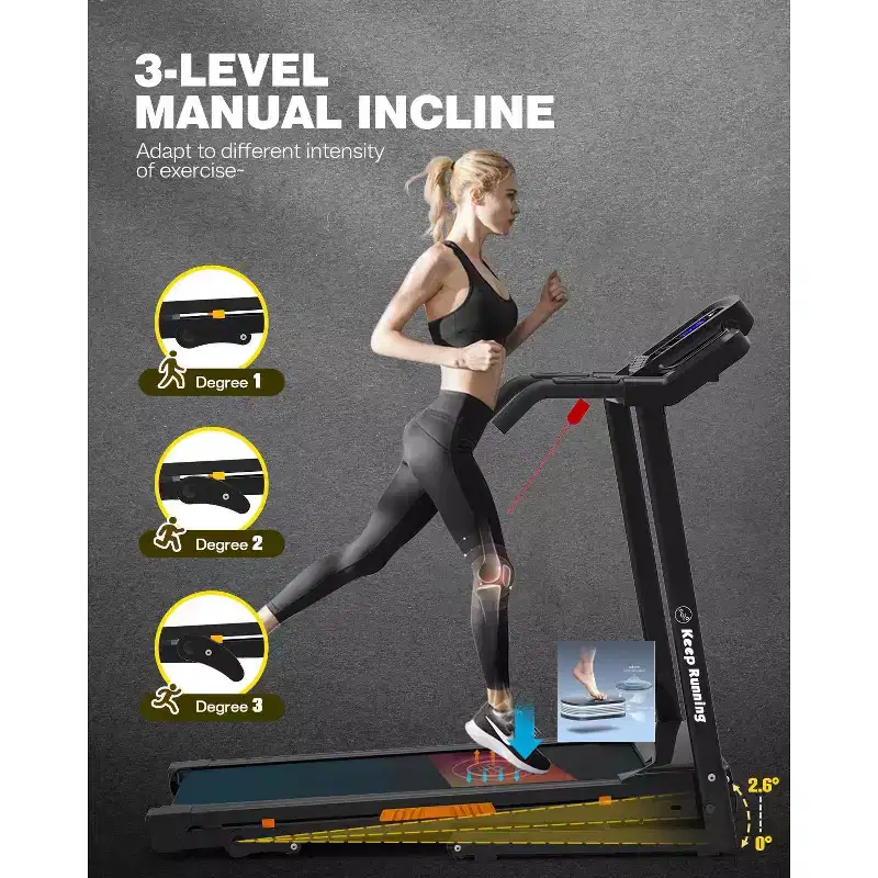 FYC 330lb Weight Capacity 3.5HP Folding Treadmill for Home with Incline Portable Electric Treadmill