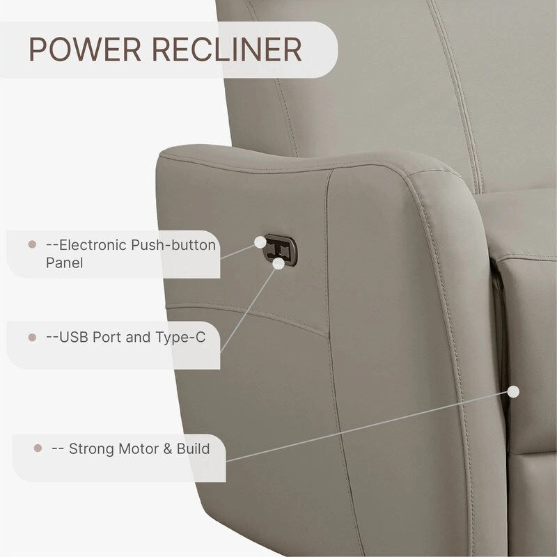 Merlin Power Swivel Glider Rocker Recliner Nursing Chair Recliner