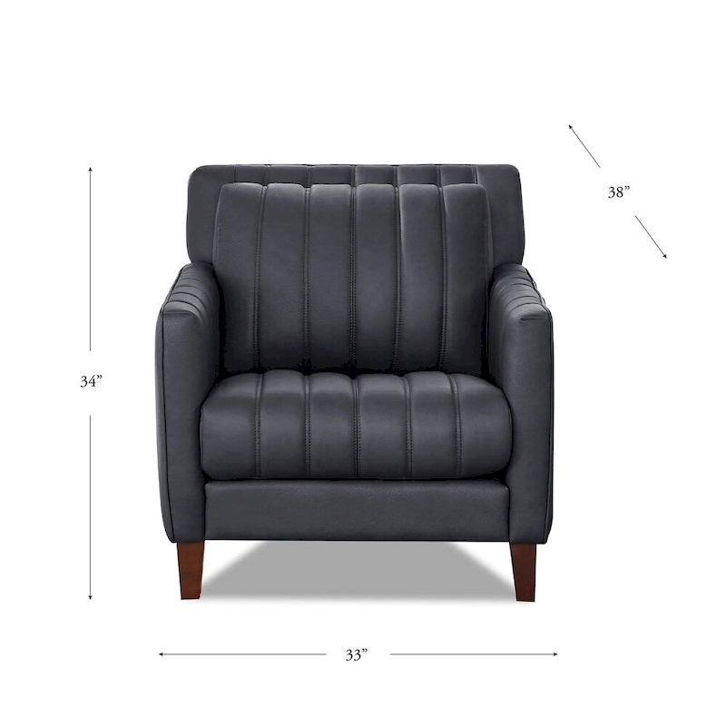 Hydeline Ennis Top Grain Leather Sofa Loveseat and Chair Set - Sofa, Loveseat, Chair