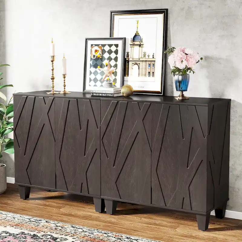 Large Sideboard Vintage Buffet Cabinet for Kitchen Dining Room