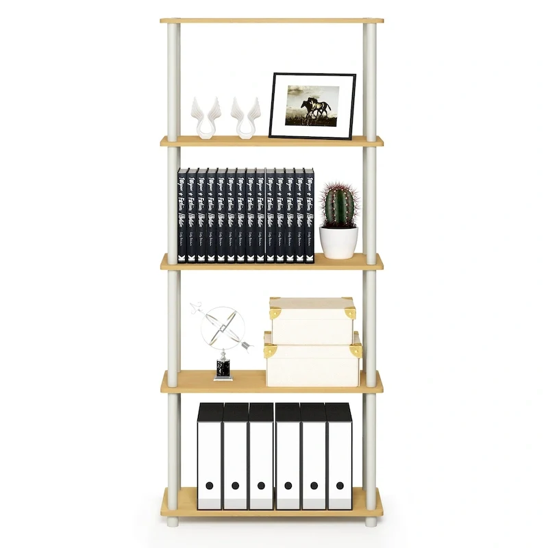 5-Tier Multipurpose Display Rack Shelf – Freestanding Bookshelf for Living Room or Office