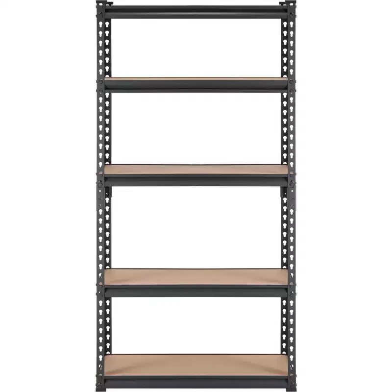 VIYET 5-Tier Adjustable Storage Shelving Unit, 2000LBS Total Capacity Heavy-Duty Metal Rack, 30L12W60H for Garage/Kitchen/Pantry/Basement (Black)