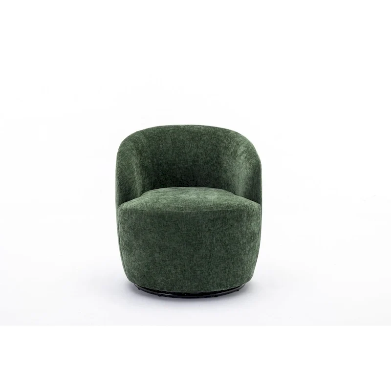 25.6 Swivel Barrel Chair with Black Coating