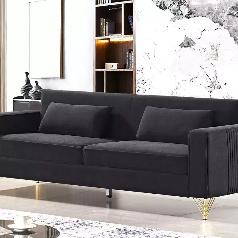 Whisen 85.8 Velvet Sofa, Modern Elegant 4 Seater Couch Sofa with Luxurious Soft Comfort, Easy to Maintain