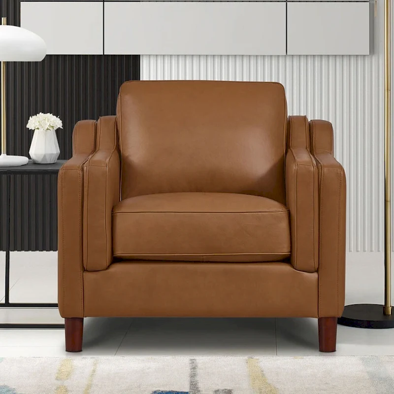 Hydeline Bella Top Grain Leather Sofa Set, Sofa and Chair - Sofa, Chair