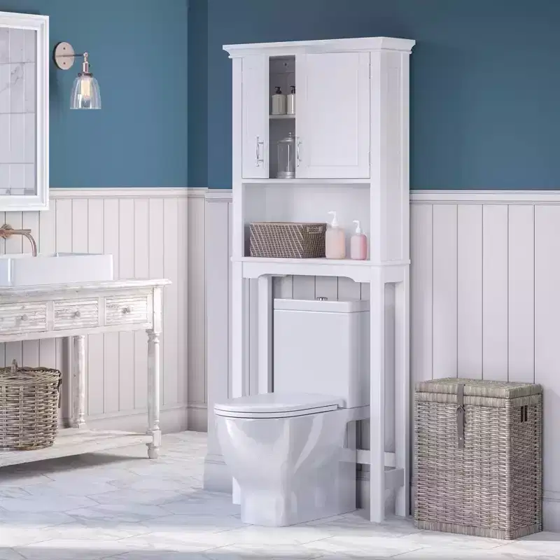 Over the Toilet Bathroom Spacesaver Wall Medicine Storage Cabinet with Adjustable Shelf