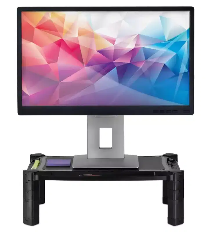 Desktop Computer Monitor Riser - Height Adjustable Tabletop Stand Shelf for PC and Laptop Displays and Printers, 19 x 13 Inch, 6.6 High