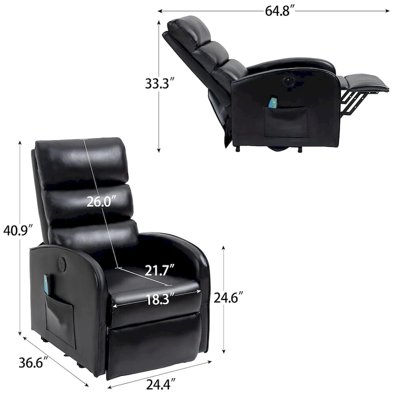 AVAWING Modern Power Lift Massage Chair Electric Recliner