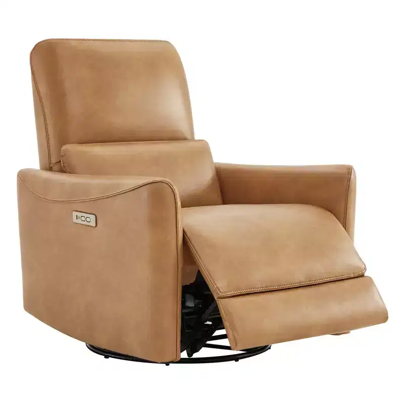 Spruce & Spring Power Swivel Glider Recliner Chair with USB Ports