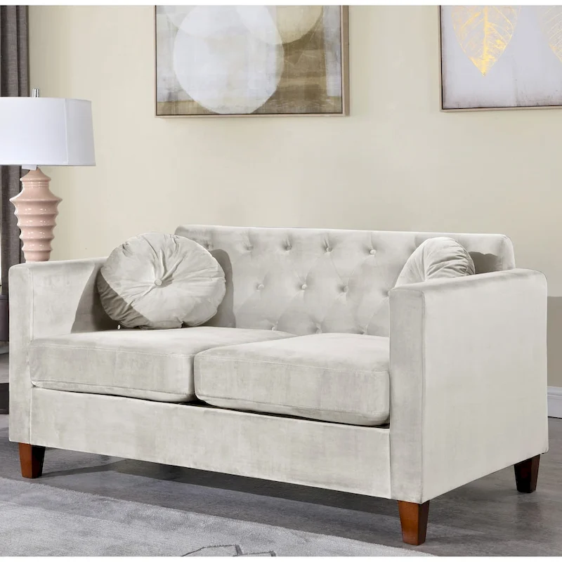 Carson Carrington Salsater Velvet Classic Loveseat