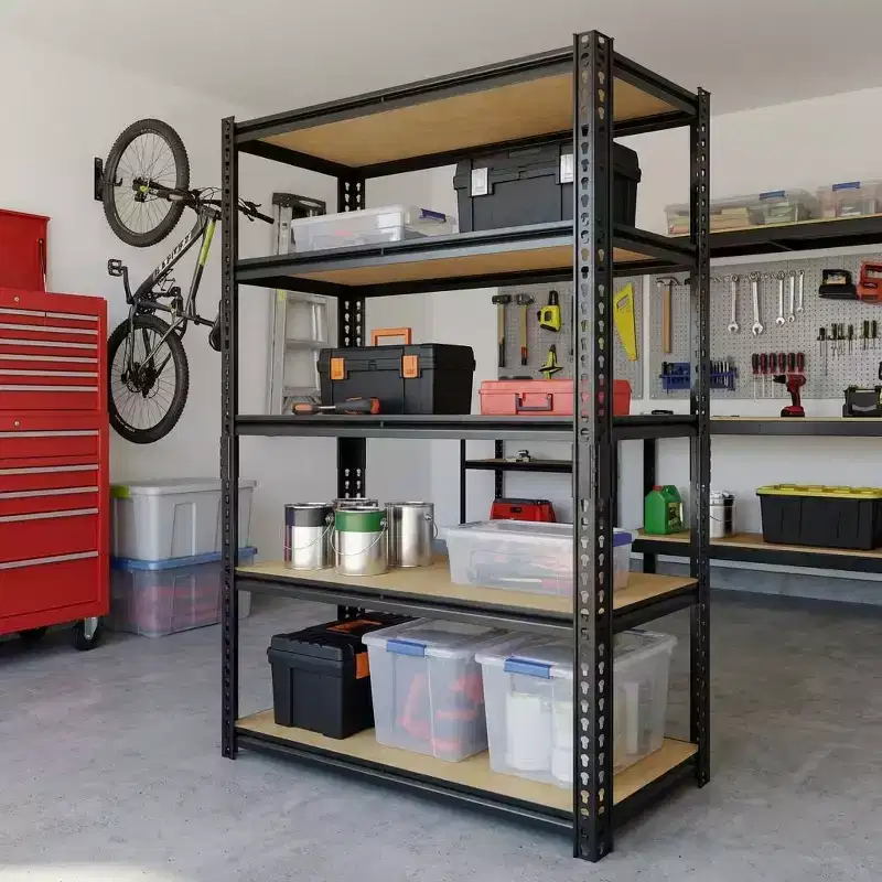 29.5 W 5-Tier Metal Storage Rack, Heavy Duty Adjustable Garage Shelving Unit, 2000 lb Capacity Utility Organizer Shelf