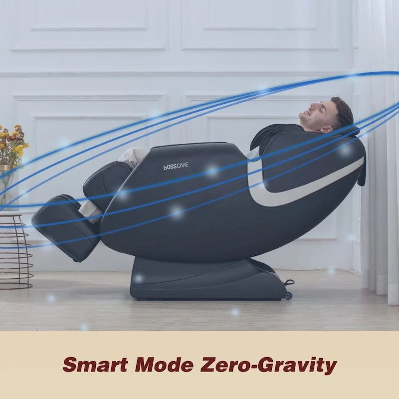 Massage Chair Recliner with Zero Gravity Airbag Massage Bluetooth Speaker Foot RollerBlack