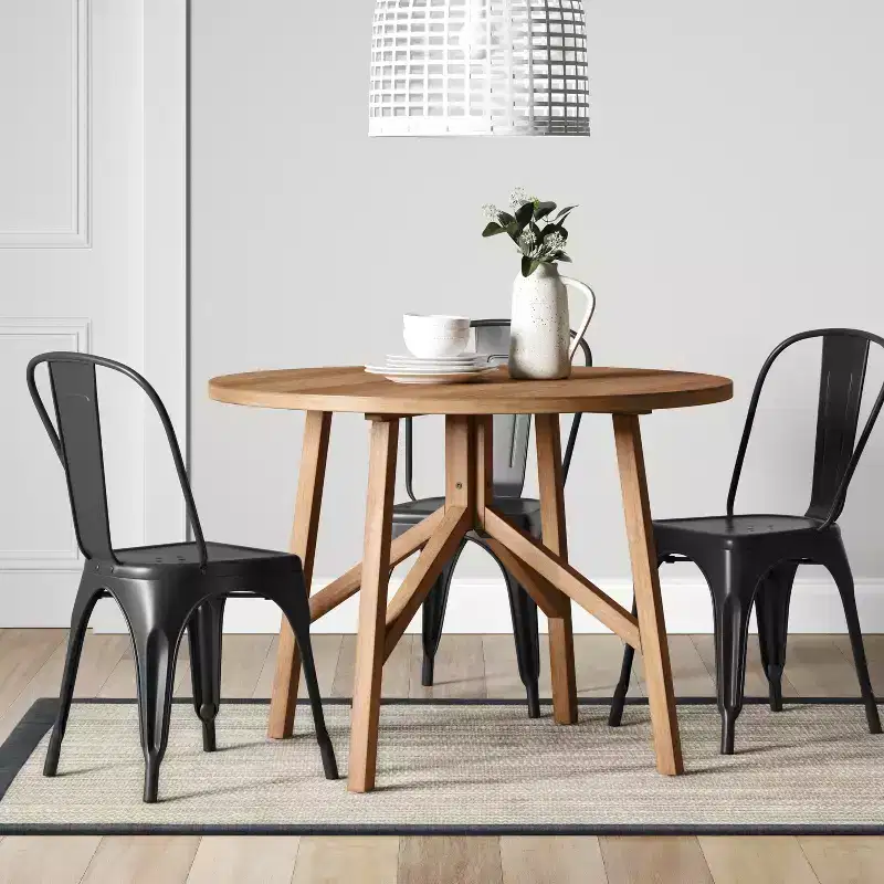 42 Clarksburg Cross Leg Wood Dining Table Round