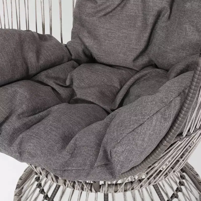 Pintan Wicker Swivel Egg Chair - Christopher Knight Home