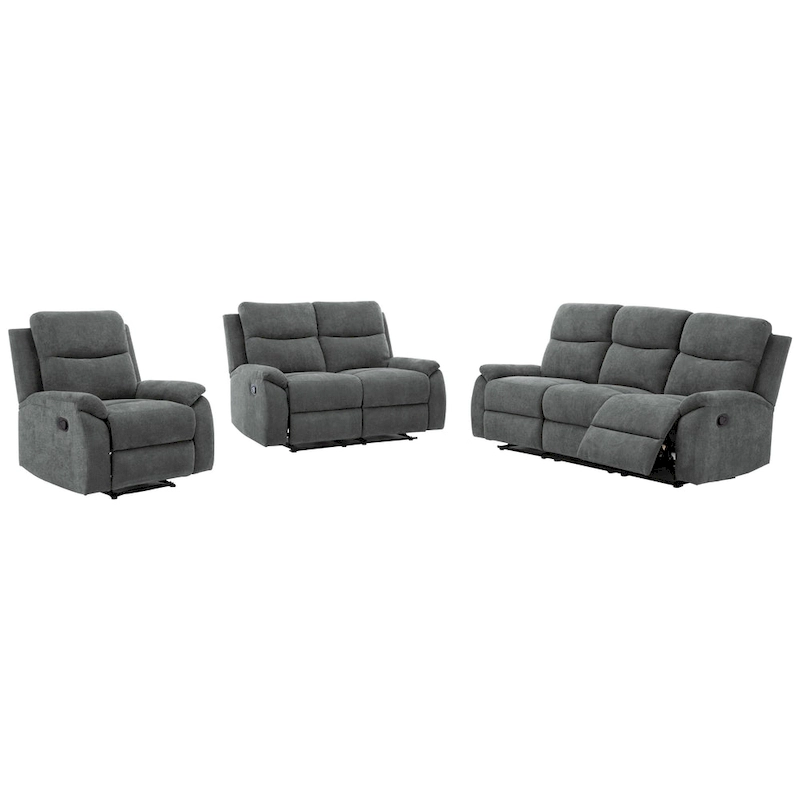 Ronald Transitional Faux Leather Reclining Living Room Sofa Set