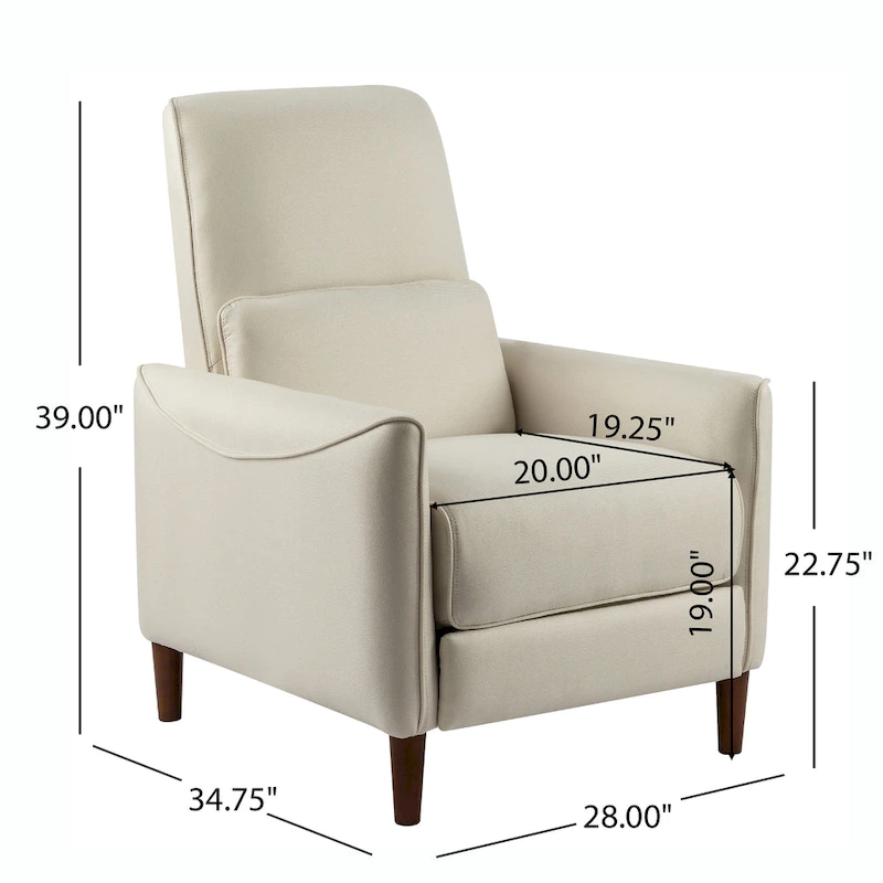 Christopher Knight Home Upholstered Push Recliner Chair