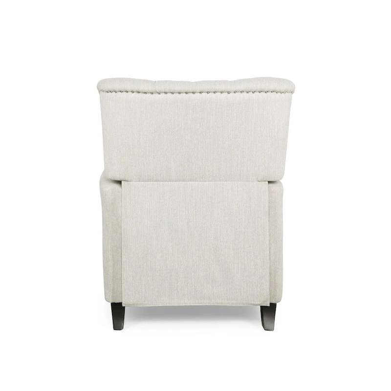 Push Back Recliner, Footrest, Button Back, Nailhead Trim