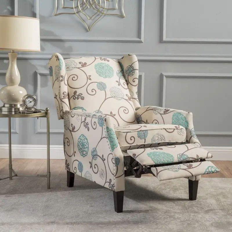 Wescott Wingback Pushback Recliner by Christopher Knight Home