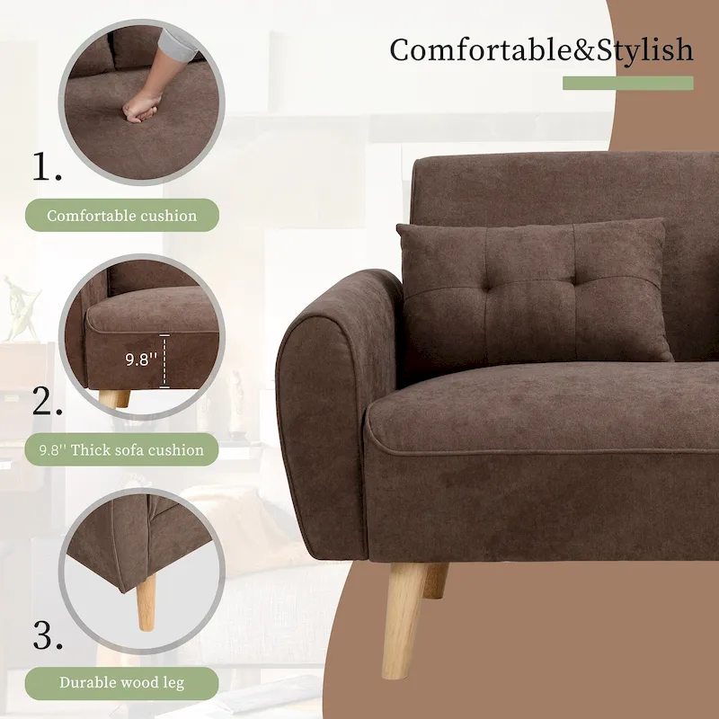 Futzca 47 Modern Loveseat Sofa