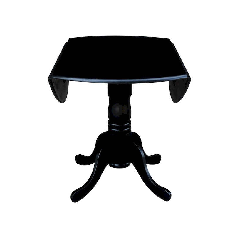 42 Drop Leaf Dining Table with 4 Ladderback Chairs - 5 Piece Set