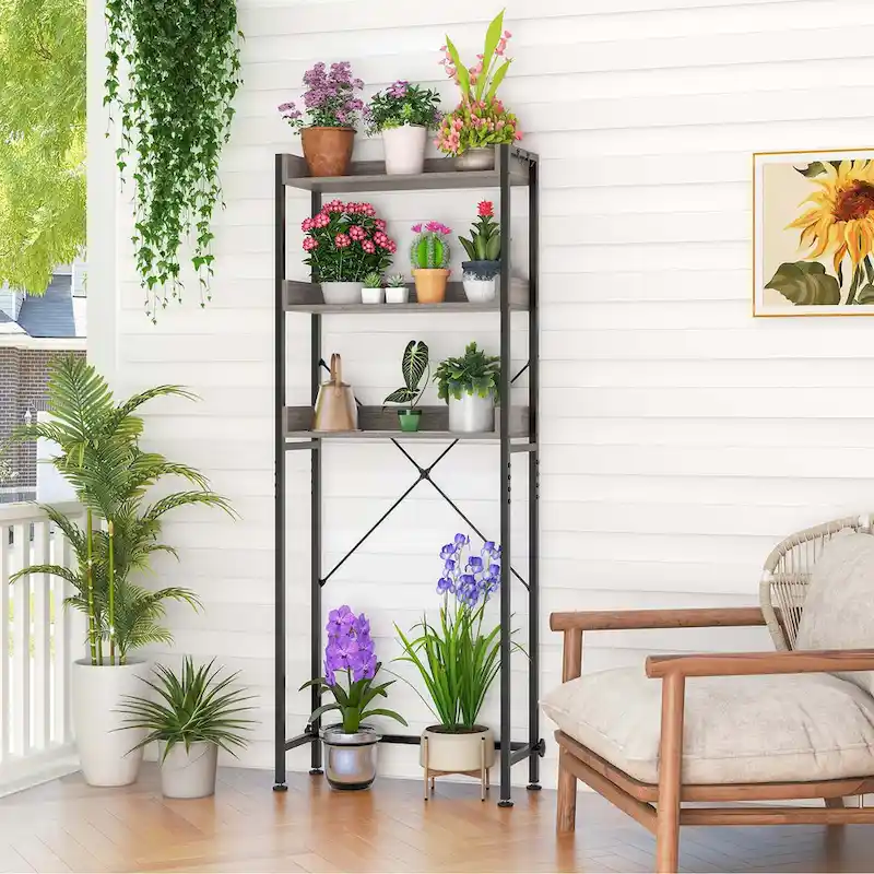 Costway 3-Tier Over-The-Toilet Bathroom Shelf Metal Frame Space Saver - See Details