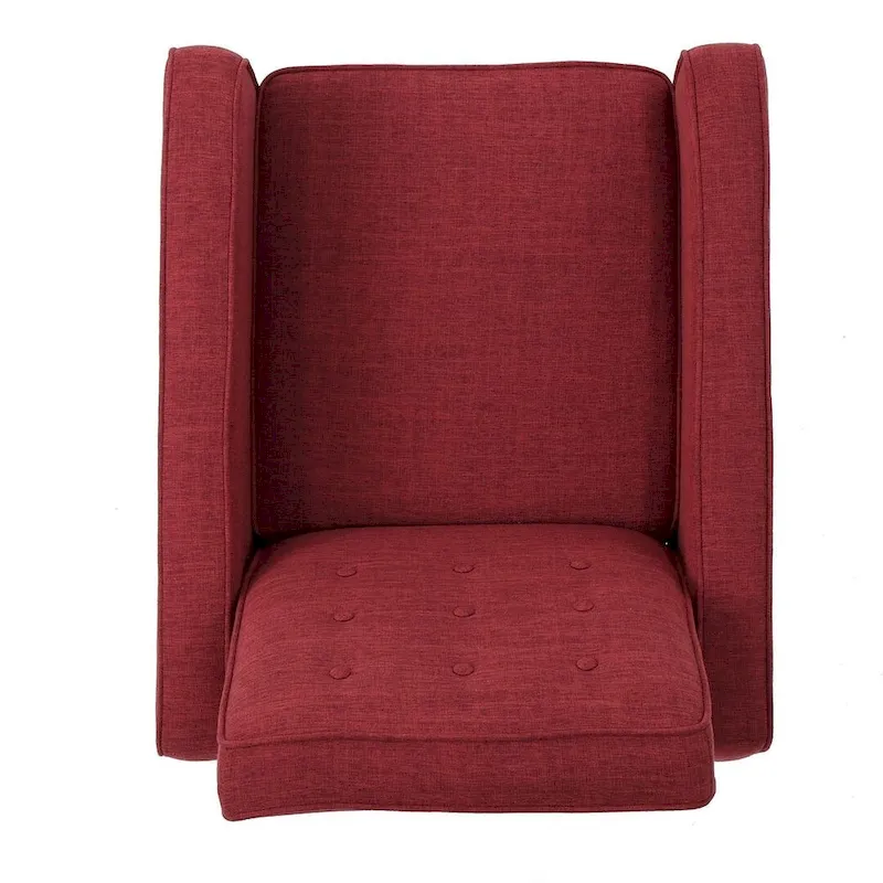 Mid-Century Modern Fabric Recliner Chair with Birch Legs by Christopher Knight Home