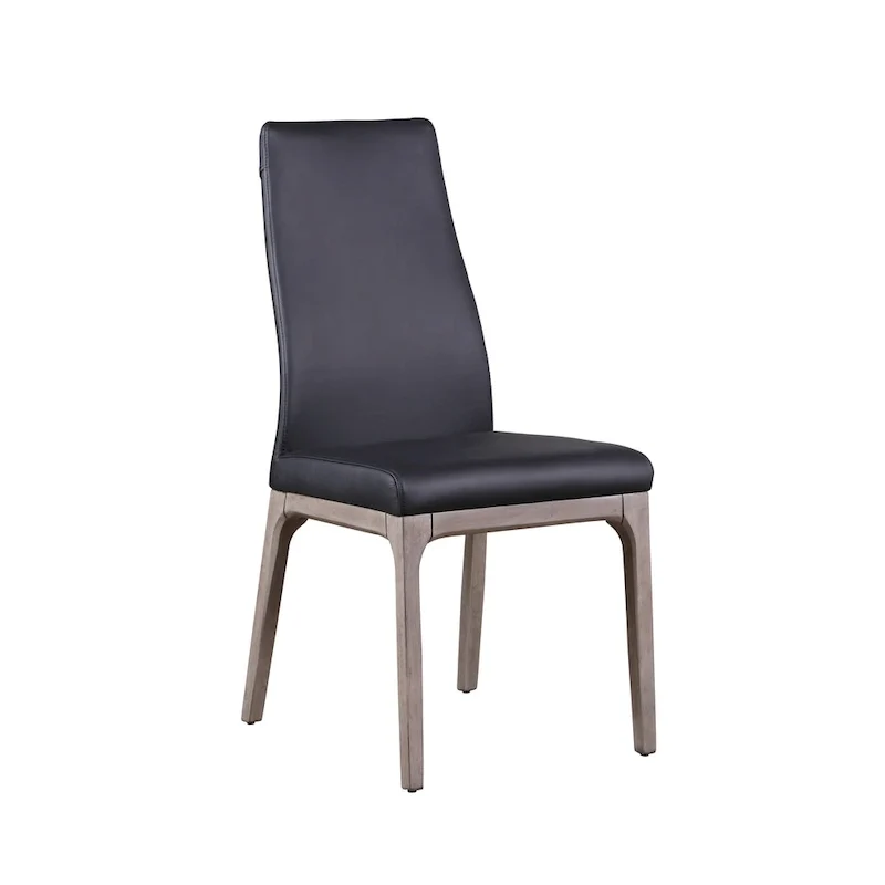 Somette Modern Contour Back Side Chair with Wood Base, Set of 2