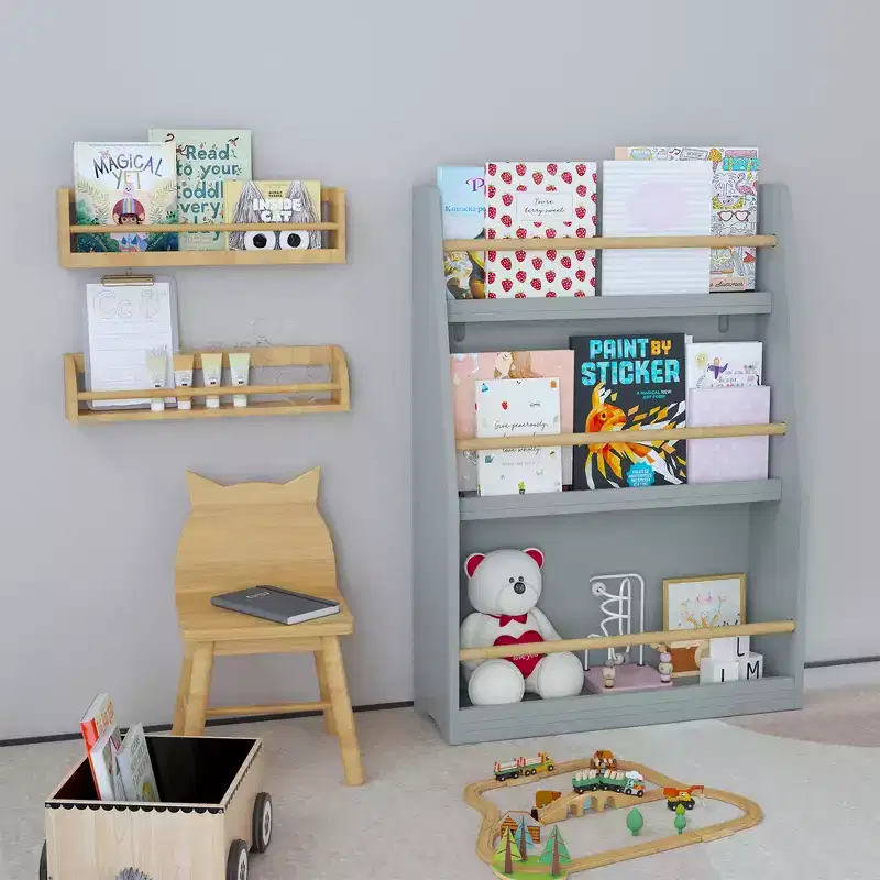 Whisen 3 Tier Kids Bookshelf, Kids Book Rack, Helps Keep Bedrooms, Playrooms, and Classrooms Organized